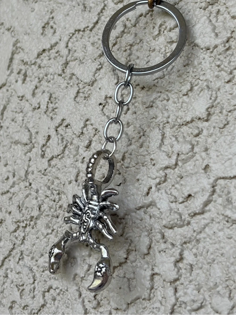 Silver Scorpion Keychain - Metallic Silver